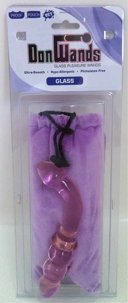 Don Wands Bent Graduate Glass Dildo